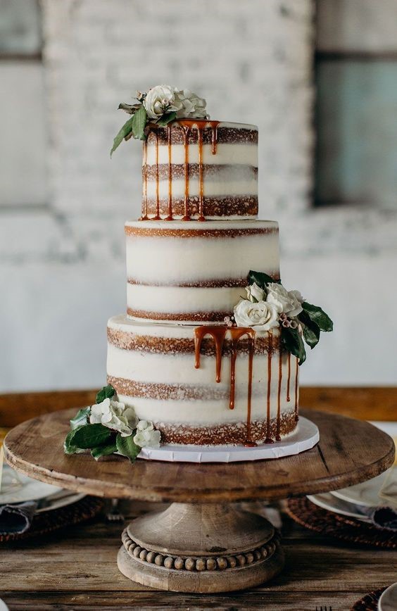 bolo de casamento rustico